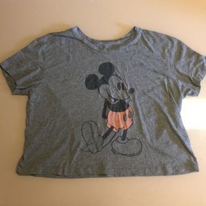 gray mickey mouse crop top